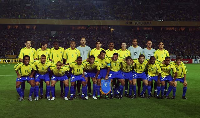 Seleção Brasileira na Copa de 2002, na Coréia e no Japão (Foto: Nelson Almeida/LANCE!Press)