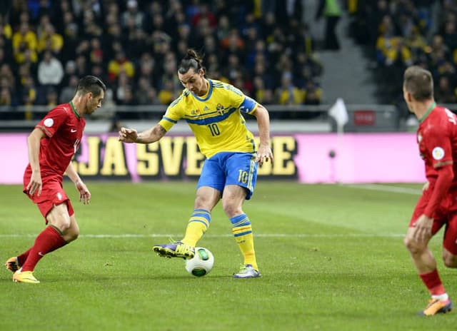 Ibrahimovic  - Suécia x Portugal (Foto: Jonathan Nackstrand/ AFP)