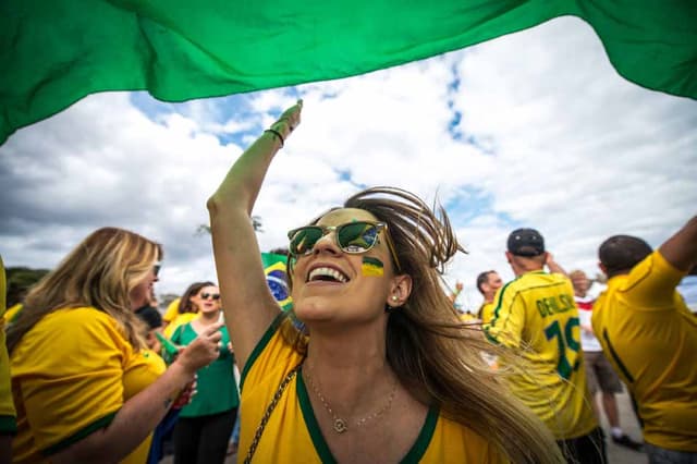 Torcida - Brasil x Alemanha (Foto: Gustavo Andrade/ AFP)