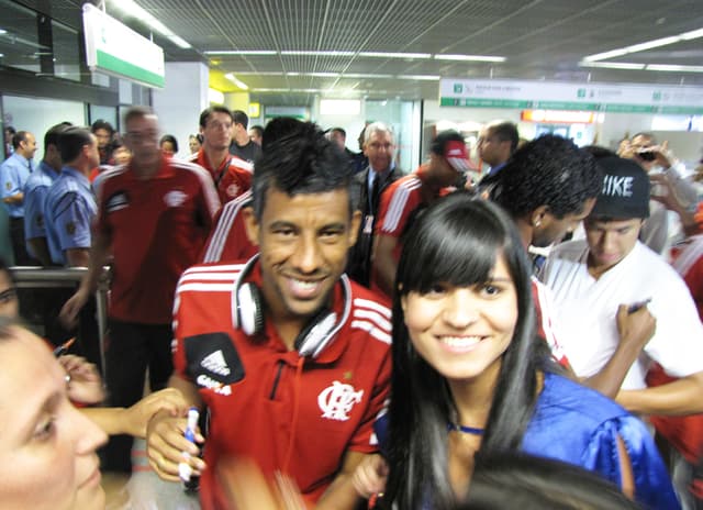 Desembarque do Flamengo (Foto: Bruno Braz)