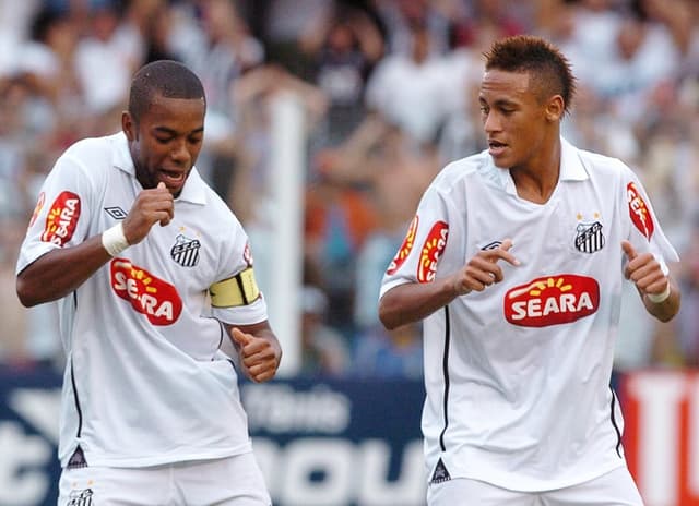 Robinho e Neymar - Santos (Foto: Ivan Storti/ LANCE!Press)