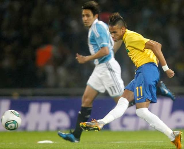 Superclássico das Américas - Argentina x Brasil - Neymar (Foto: Enrique Marcarian/Reuters)