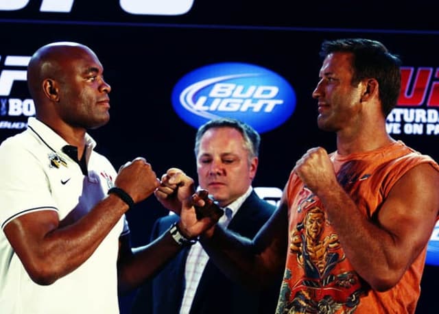 Anderson Silva e Stephan Bonnar - Coletiva UFC Rio 3 (Foto: Agência Lance!)