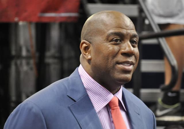 Magic Johnson na American Arlines Arena para o jogo 2 da final da NBA 2010/2011 (Foto: Daniel Perissé)