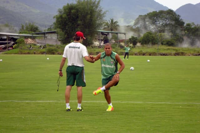 Carleto em treino do Fluminense (Foto: Bruno Marinho)