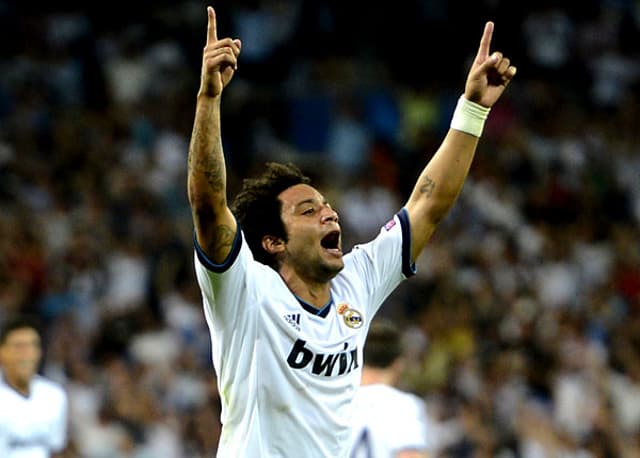 Marcelo - Real Madrid x Manchester City (Foto: Pierre-Philippe Marcou/AFP)