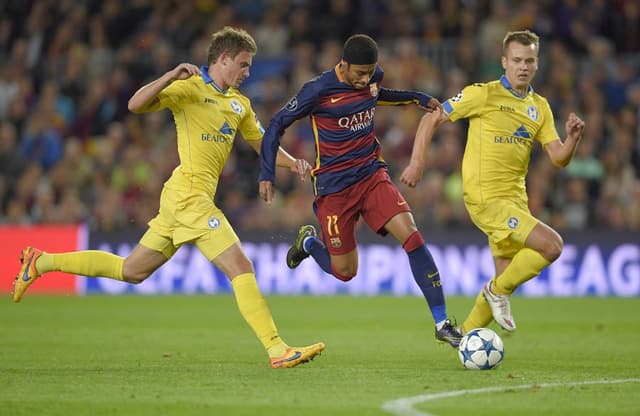 HOME - Barcelona x BATE Borisov - Liga dos Campeões - Neymar (Foto: Lluis Gene/AFP)