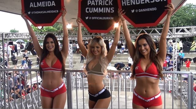 Ring girls do UFC Camila Oliveira, Jhenny Andrade e Luciana Andrade