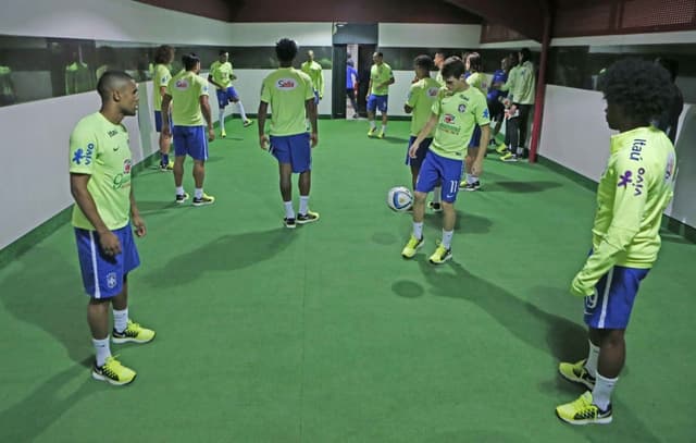 Jogadores da Seleção dentro do estádio (Rafael Ribeiro / CBF)