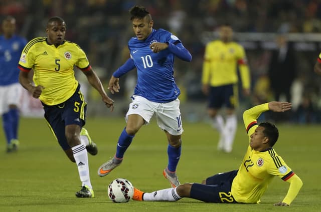 Último encontro: Colômbia 1x0 Brasil (Copa América-2015)