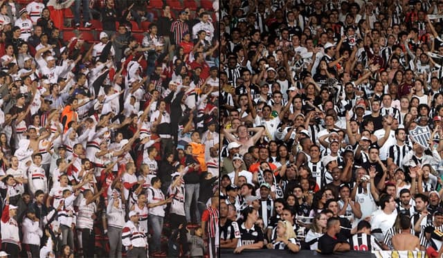 Torcida São Paulo e Atletico Mineiro (foto:Divulgação)