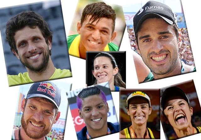 Mosaico - Ágatha e Bárbara (vôlei de praia) Ana Marcela Cunha (maratona aquática)  Fabiana Murer (atletismo) Alison e Bruno Schmidt (vôlei de praia) Isaquias Queiroz (canoagem)  Marcelo Melo (tênis).