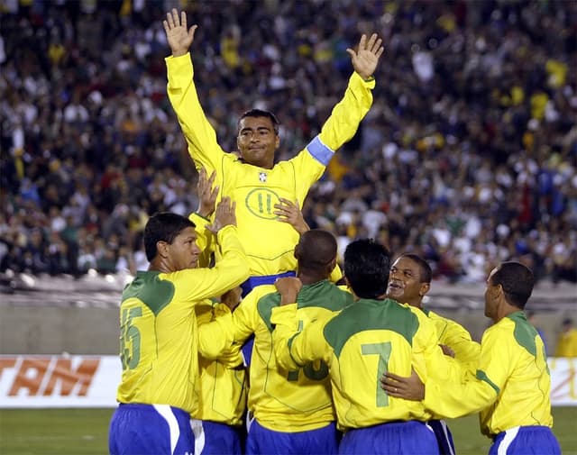 Romario se despede da seleção (Foto:Mike Blake)