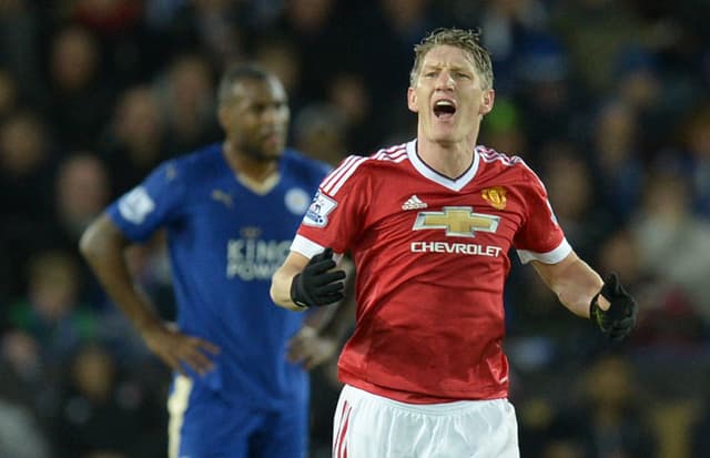 Schweinsteiger marca o seu primeiro gol pelo Manchester United (Foto: Oli Scarff / AFP)