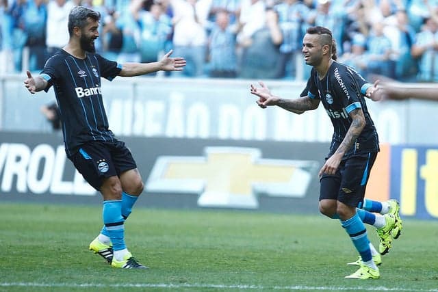 Luan marcou um golaço contra o Atlético-MG (Foto: Lucas Uebel/Grêmio)