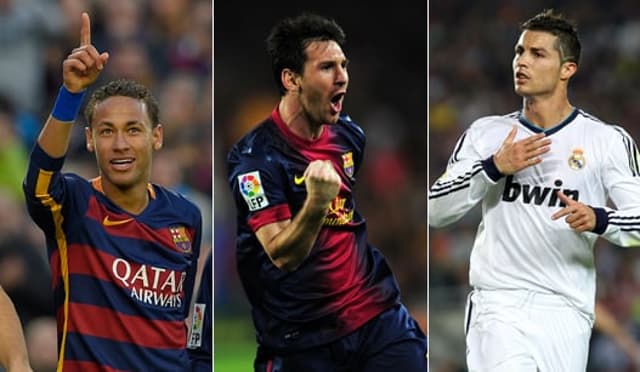 Neymar, Messi e Cristiano Ronaldo