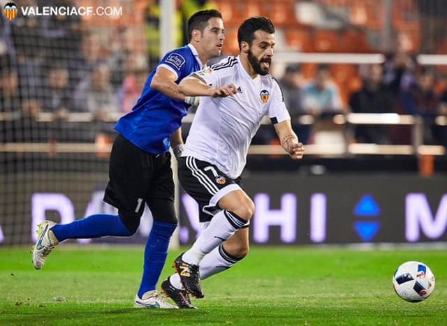 Negredo - Valencia x Barakaldo (Foto: Divulgação / Valencia CF)