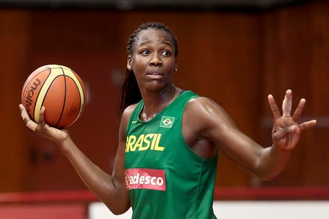 Treino da seleção Brasileira de Baskete