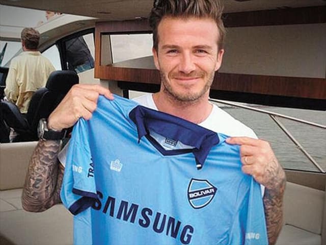 O Bolívar (BOL) tentou ter Beckham para 2014. Ele é amigo do dono da empresa que comanda o time, mas não houve acerto