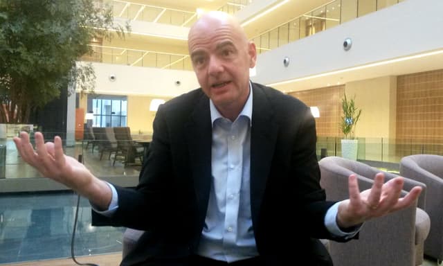 Gianni Infantino falou sobre a reta final da campanha e os planos para a presidência da Fifa (Foto: Igor Siqueira)