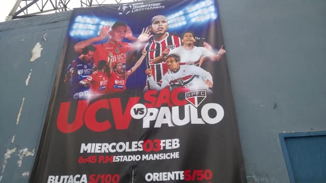 Palco da estreia do São Paulo na Libertadores