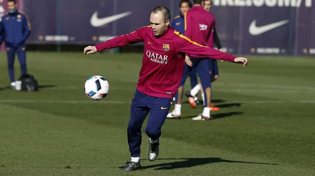 Iniesta - Treino do Barcelona