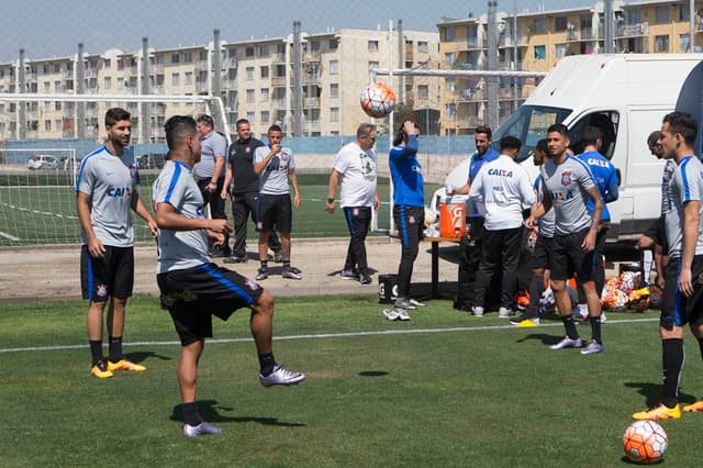 Treino do Corinthians no Chile