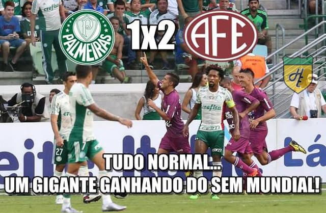 Meme da derrota do Palmeiras para a Ferroviária