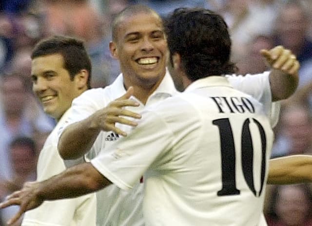 Ronaldo e Figo - Real Madrid (Foto: Paul White)