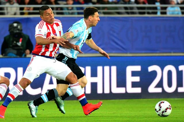 Argentina x Paraguai - Messi (Foto: Martin Bernetti/ AFP)