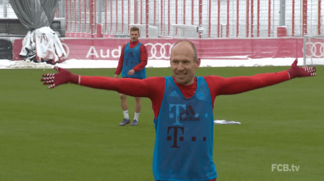 Robben no treino do Bayern