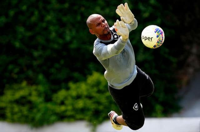 Jefferson durante treino do Botafogo (Foto: Vitor Silva/SSPress/Botafogo)