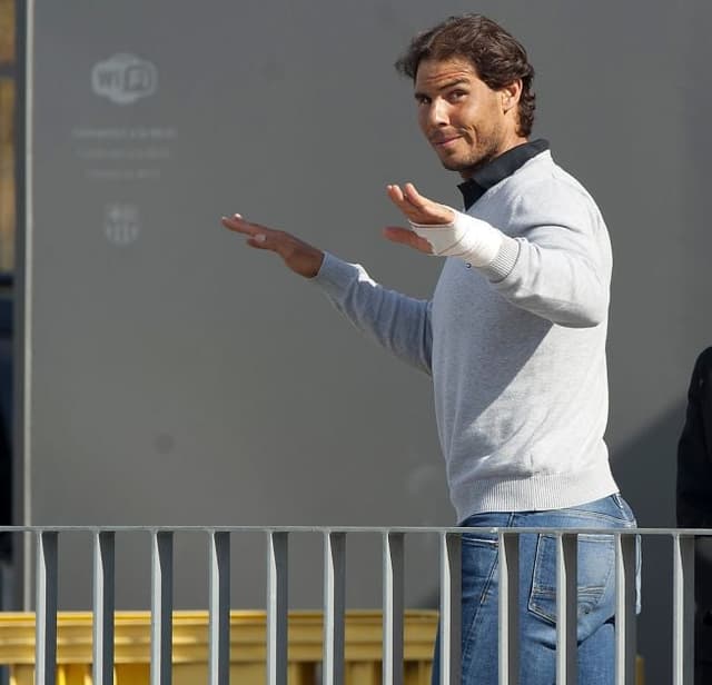 Rafael Nadal chega ao Camp Nou para homenagem a Johan Cruyff