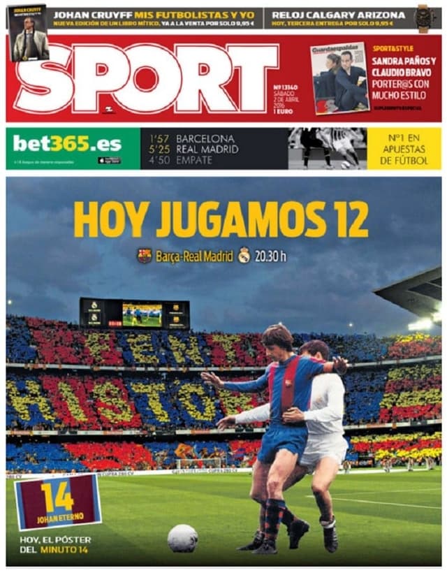 Capa do jornal "Sport" deste sábado (Foto: Reprodução)