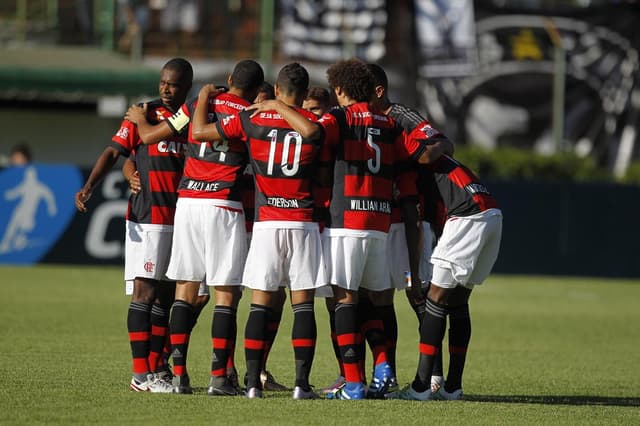 Grupo do Flamengo no jogo contra o Botafogo (Gilvan de Souza /Flamengo)