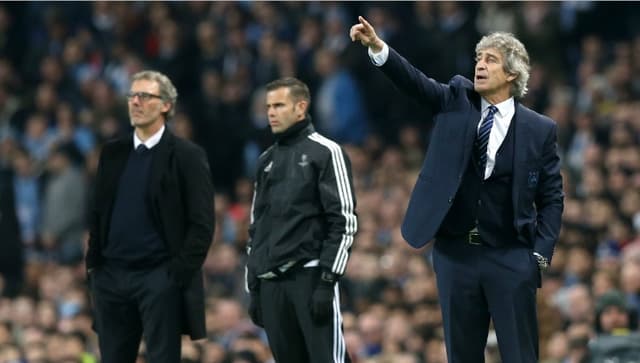 Laurent Blanc e Manuel Pellegrini - PSG x Manchester City