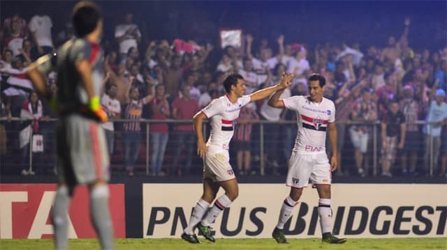 HOME - São Paulo x River Plate - Copa Libertadores - Calleri e Ganso (Foto: Maurício Hummens/Fotoarena/LANCE!Press)