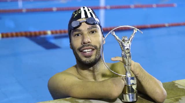 Daniel Dias comentando a premiação como atleta do ano