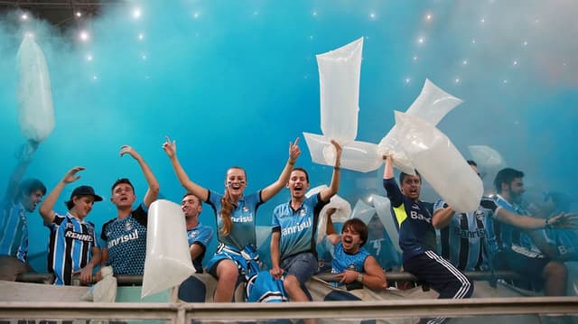 HOME - Grêmio x Toluca - Copa Libertadores - Torcida (Foto: Jefferson Bernardes/AFP)