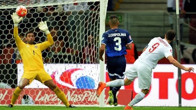 Gibraltar leva gol da Polonia