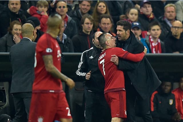 Ribery e Simeone - Bayern de Munique x Atletico de Madrid