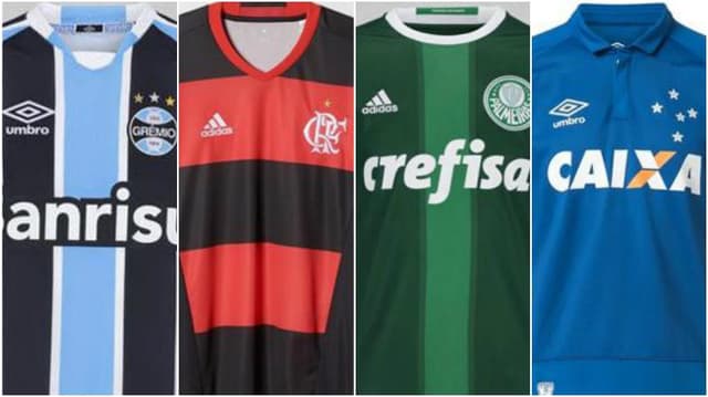 Montagem - camisas do Brasileirão