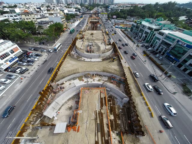 Obras da Olimpíada no Rio - linha 4 do metrô