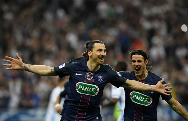 Ibrahimovic e Cavani - PSG x Olympique