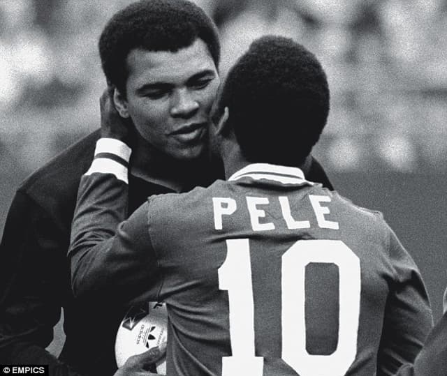 Encontro de lendas, Pelé e Muhammad Ali (Foto: Reprodução/Facebook)