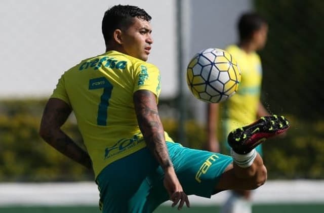 Dudu em treino do Palmeiras