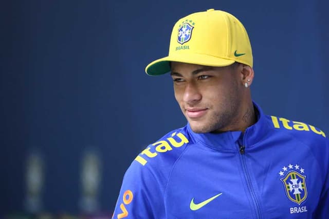 Atacante Neymar em entrevista coletiva na Granja Comary