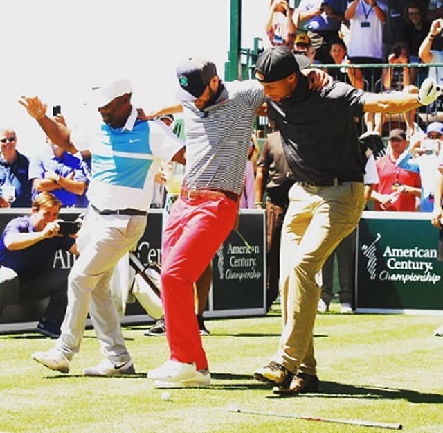 Stephen Curry, Justin Timberlake e Alfonso Ribeiro