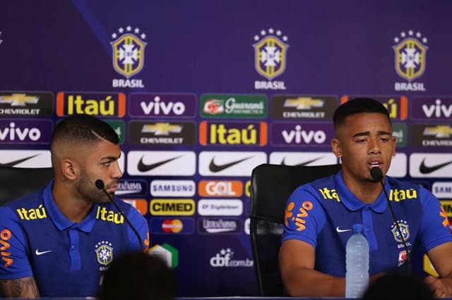 Coletiva Gabriel Jesus e Gabigol