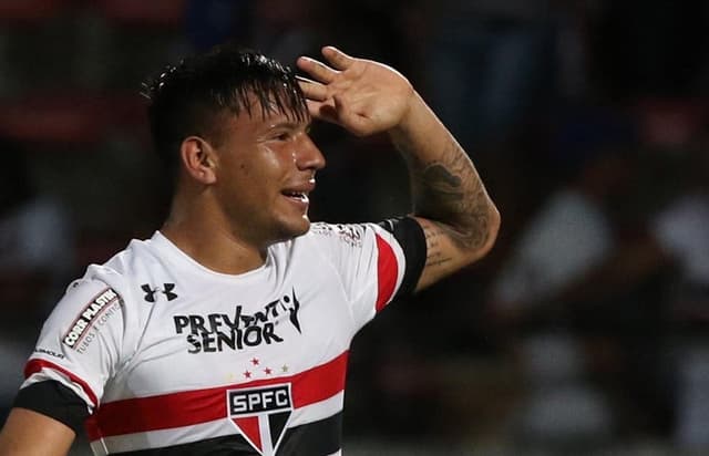 Chavez marcou contra o Galo seu primeiro gol pelo São Paulo&nbsp;